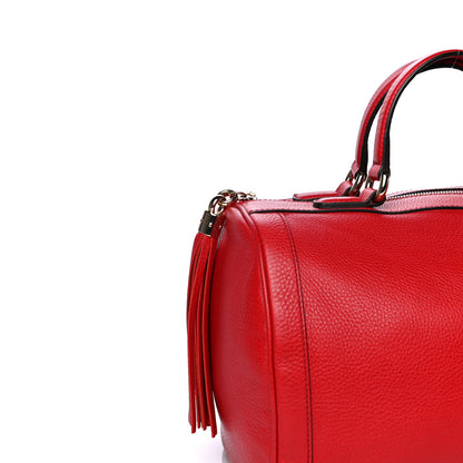 Gucci Pebbled Calfskin Medium Soho Boston Red 7 of 11