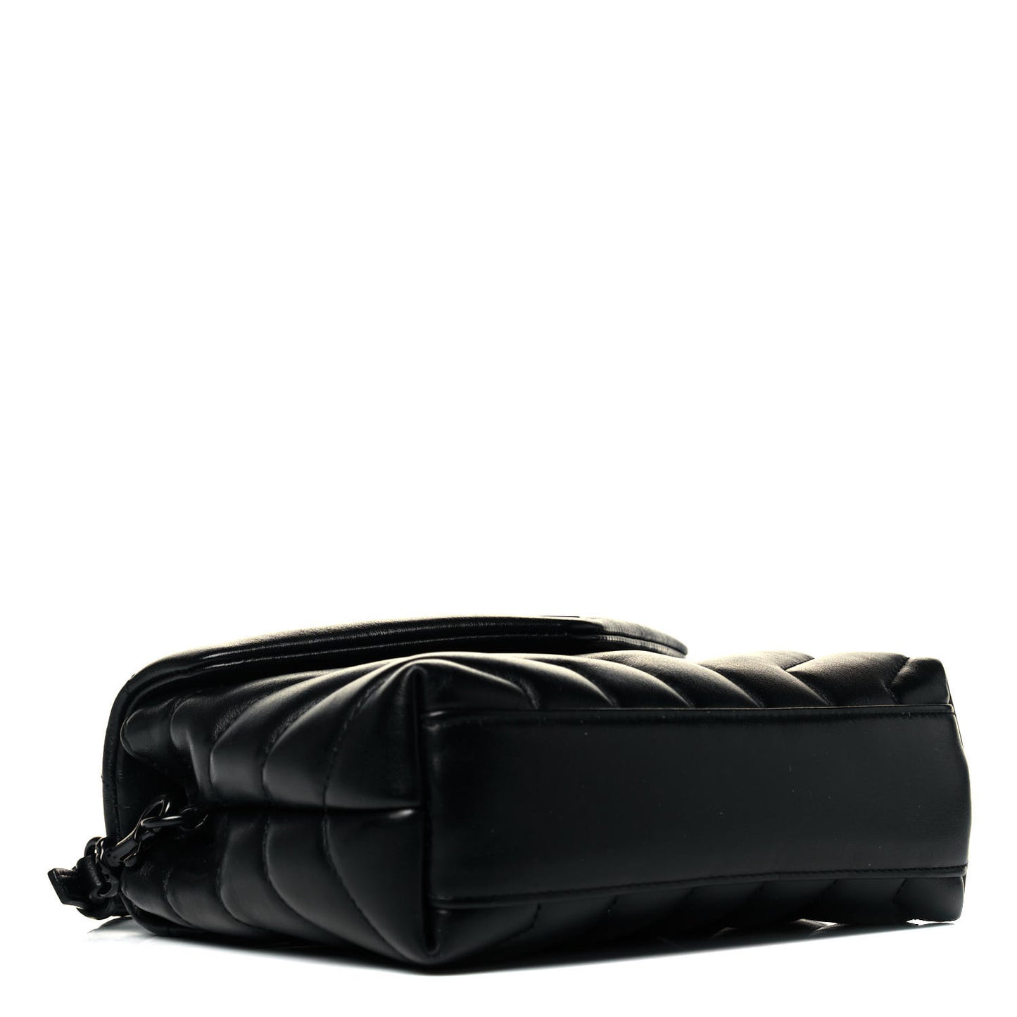 Calfskin Y Quilted Monogram Toy Loulou Crossbody Bag Black