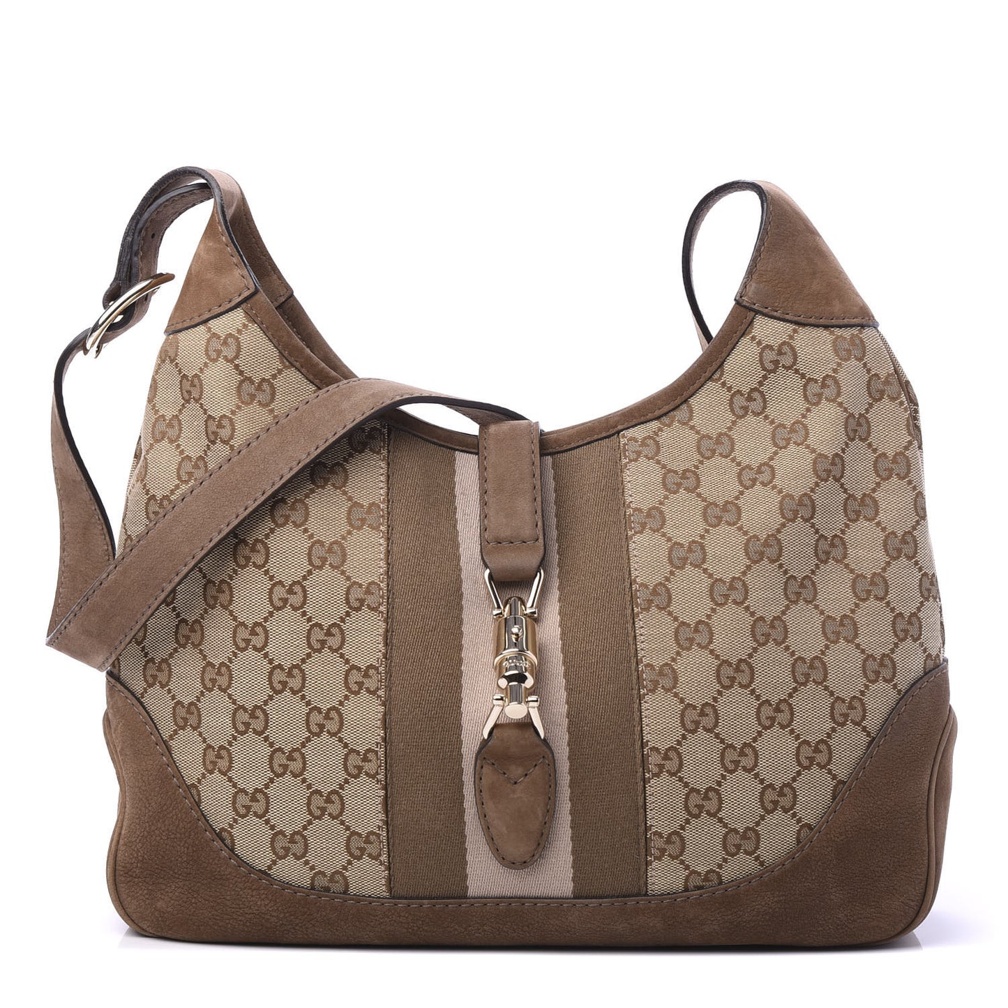 Monogram Web Medium Jackie O Hobo Brown