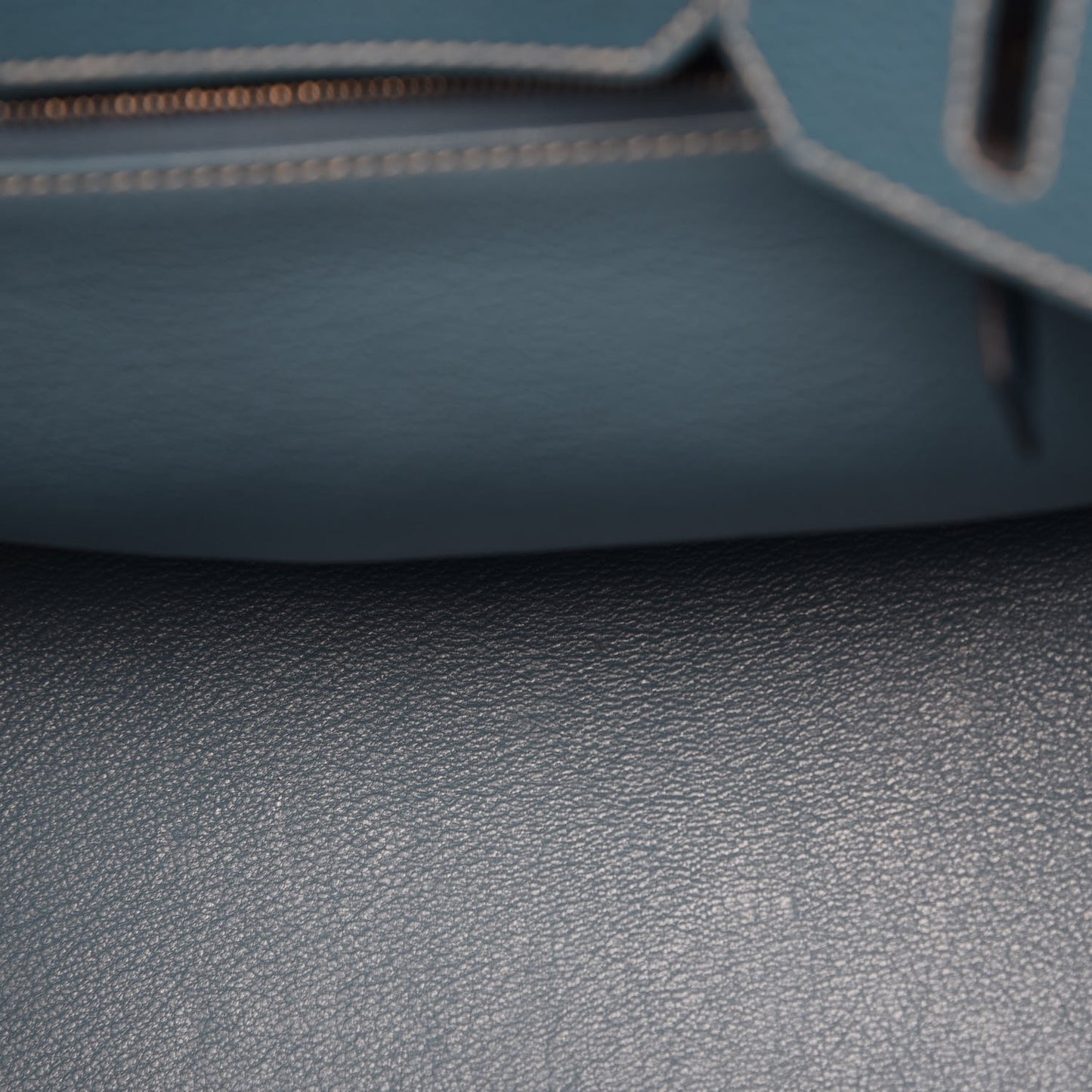 Taurillon Clemence Birkin 30 Blue Jean