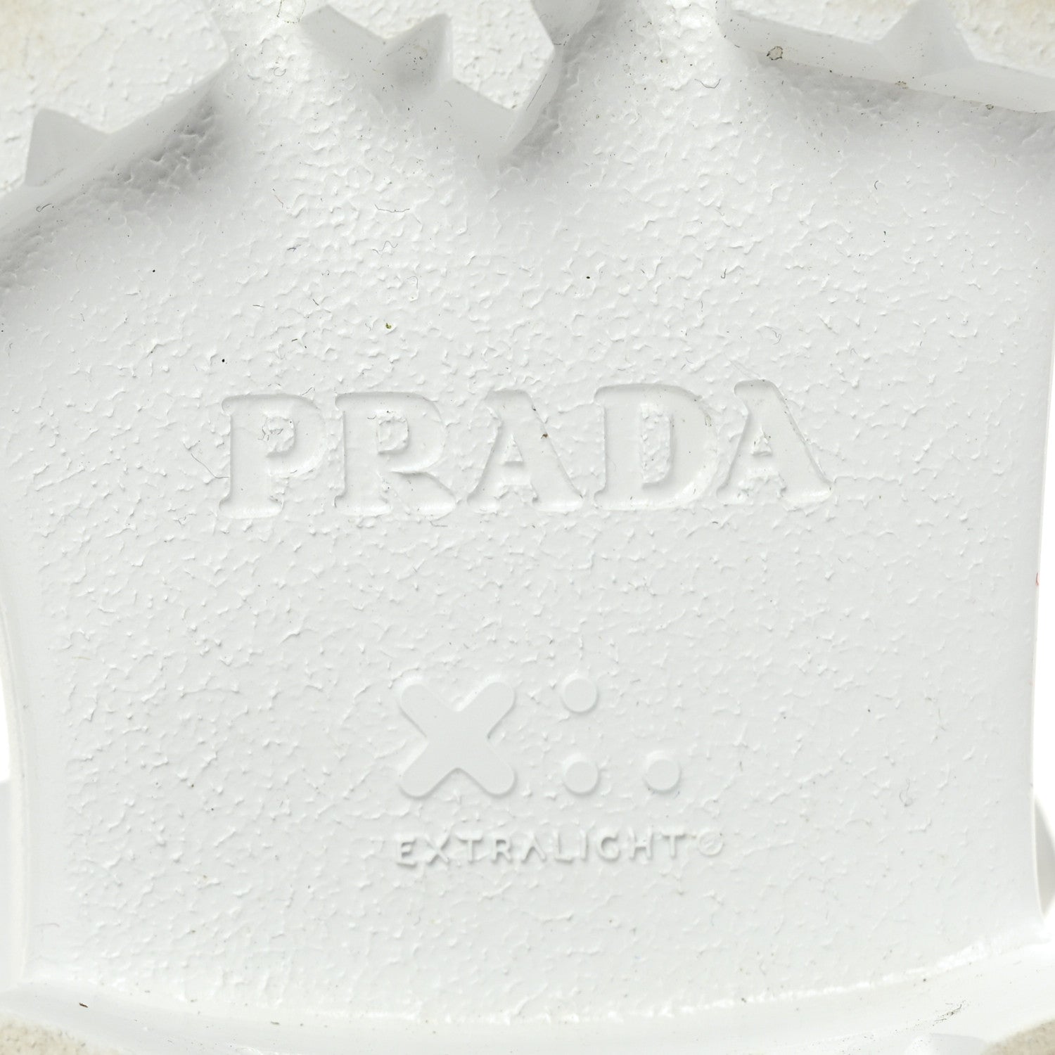 Prada Foam Rubber Metal Triangle Logo Monolith 55mm Cage Sandals 39 White 6 of 6