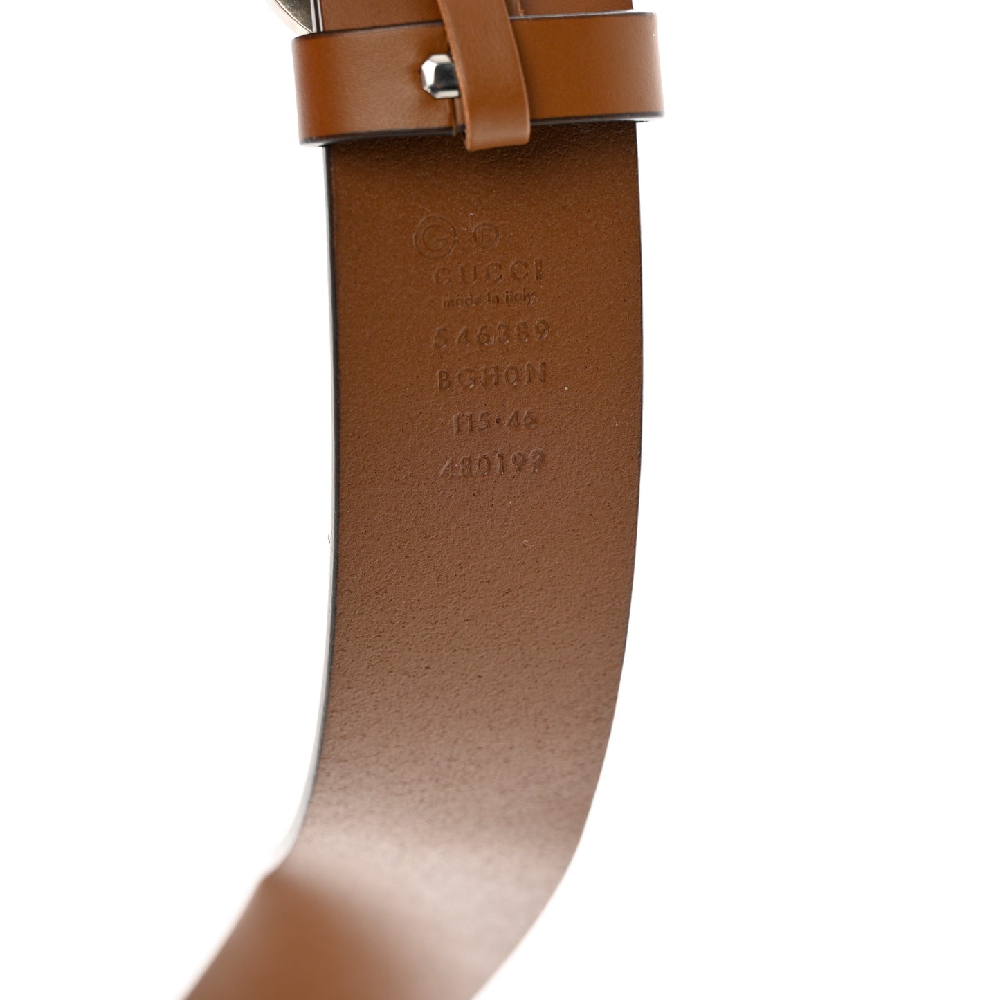 Selleria Calfskin Mens Interlocking G 37mm Belt 115 46 Cuir