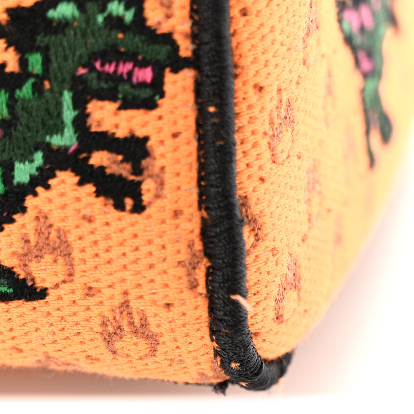 Canvas Embroidered Dino Medium Lady D-Lite Orange Multicolor