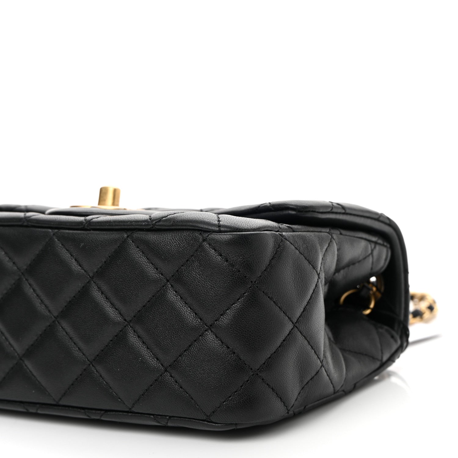 Chanel Lambskin Quilted Mini Pearl Crush Flap Black 10 of 11