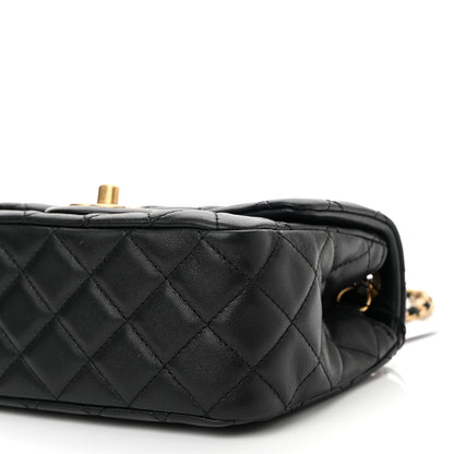 Chanel Lambskin Quilted Mini Pearl Crush Flap Black 10 of 11