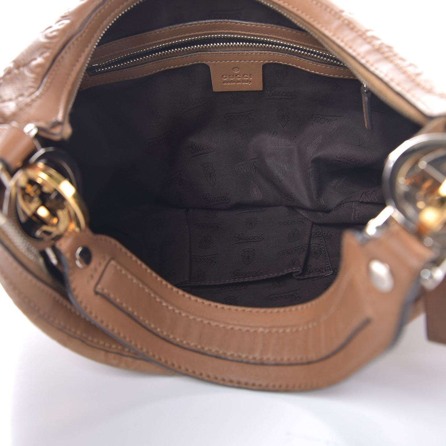Guccissima Medium GG Twins Hobo Brown