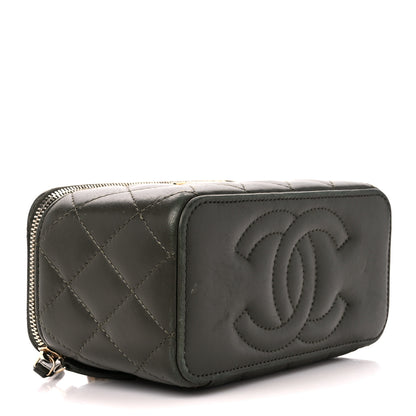 Chanel Lambskin Quilted Small Pillow Crush Vanity Case With Chain Green 4 of 12