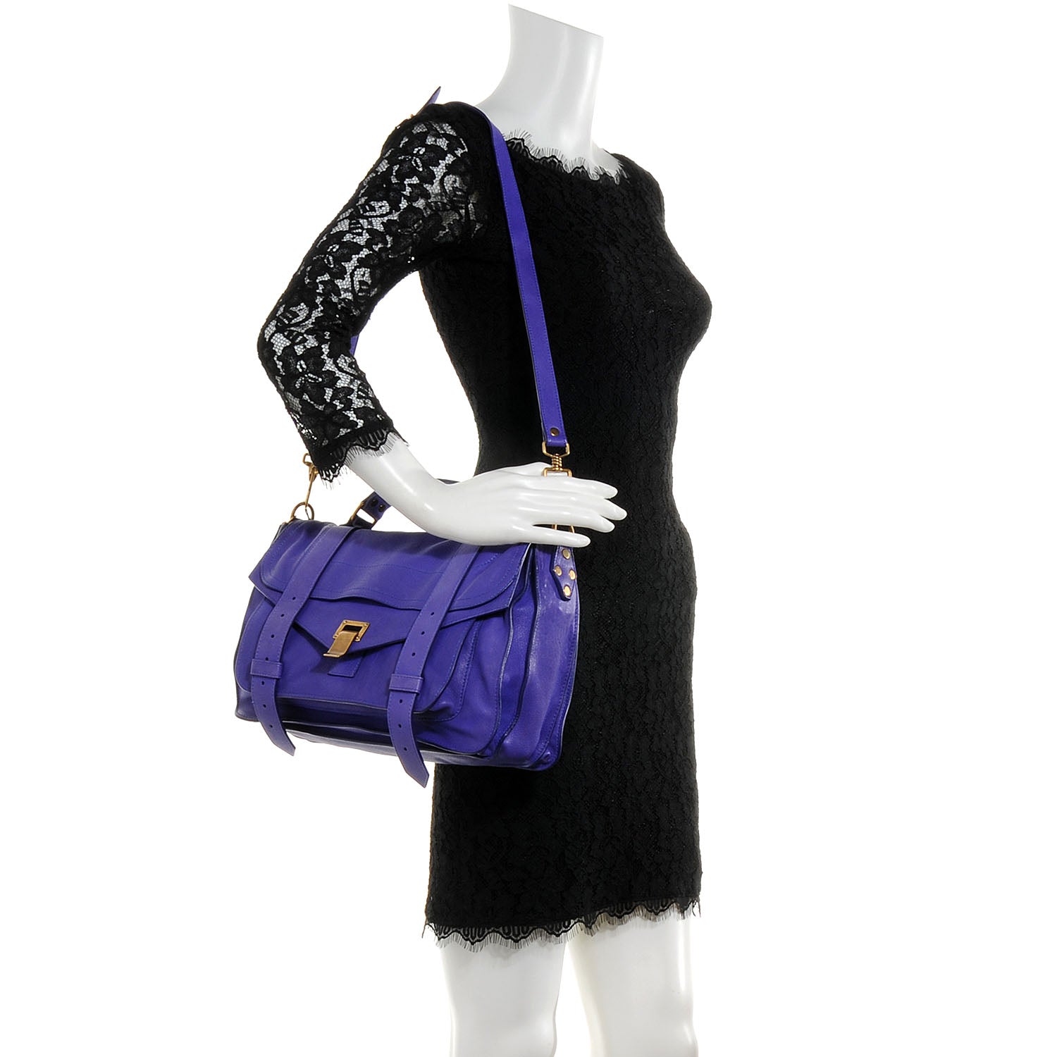 Proenza Schouler Lambskin PS1 Medium Satchel Purple Rain 2 of 8