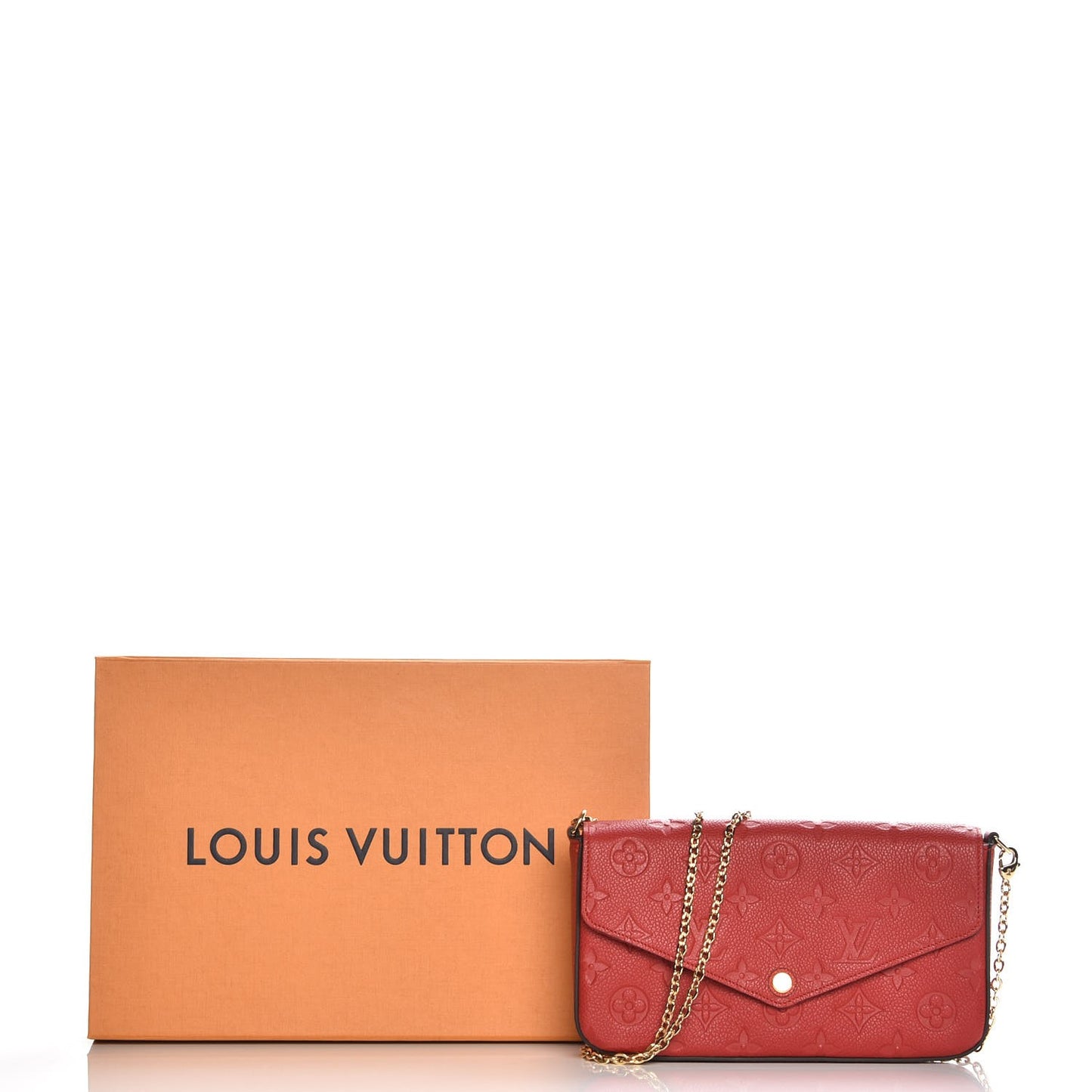 Empreinte Pochette Felicie Chain Wallet Cherry