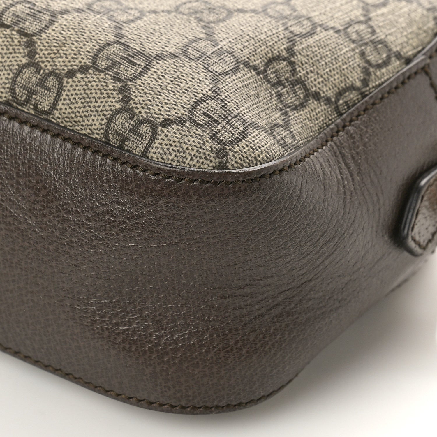 Gucci GG Supreme Monogram Web Neo Vintage Shoulder Bag Beige New Acero Crop 9 of 10