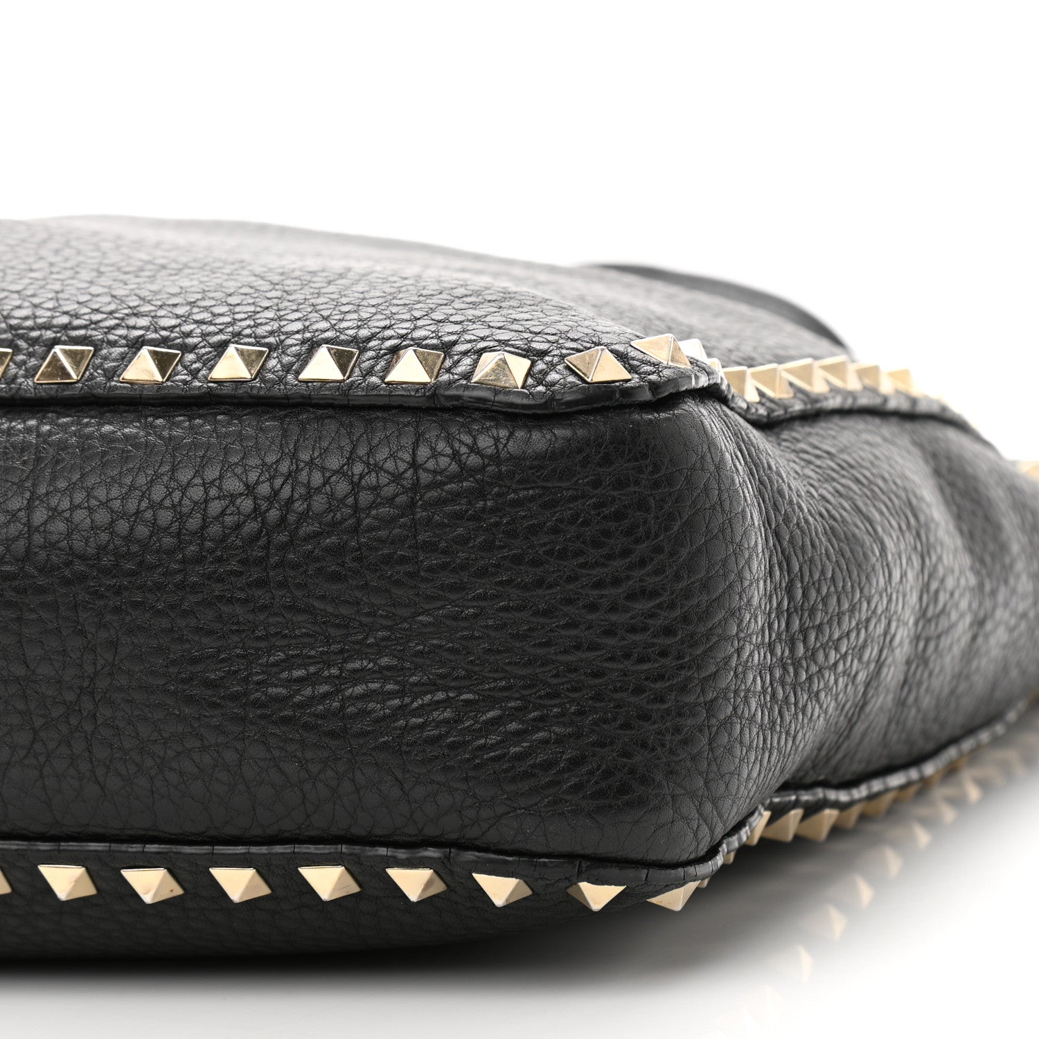 Valentino Garavani Pebbled Calfskin Large Rockstud Flip-Lock Messenger Bag Black 9 of 11