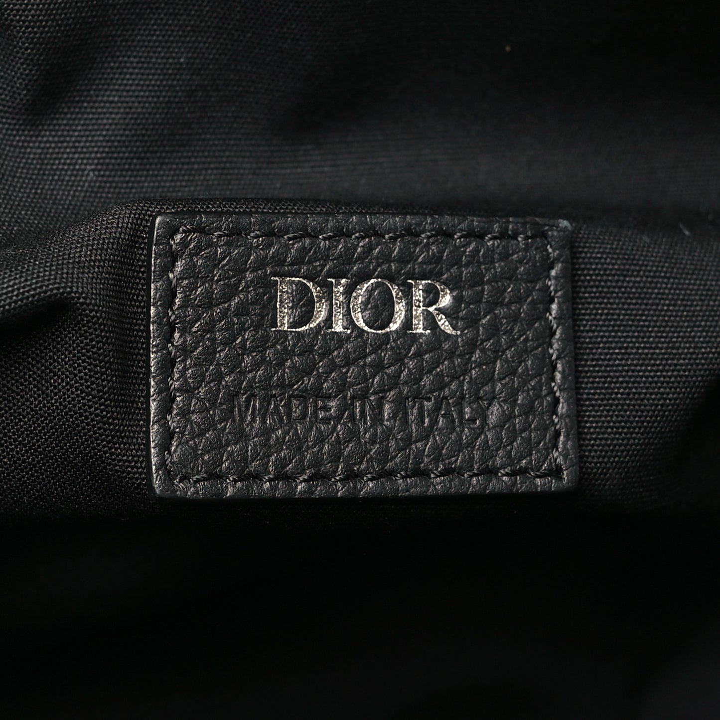 Grained Calfskin Mens Saddle Bag Black