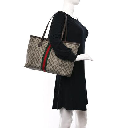 Gucci GG Supreme Monogram Medium Ophidia Shopping Tote Brown 2 of 8