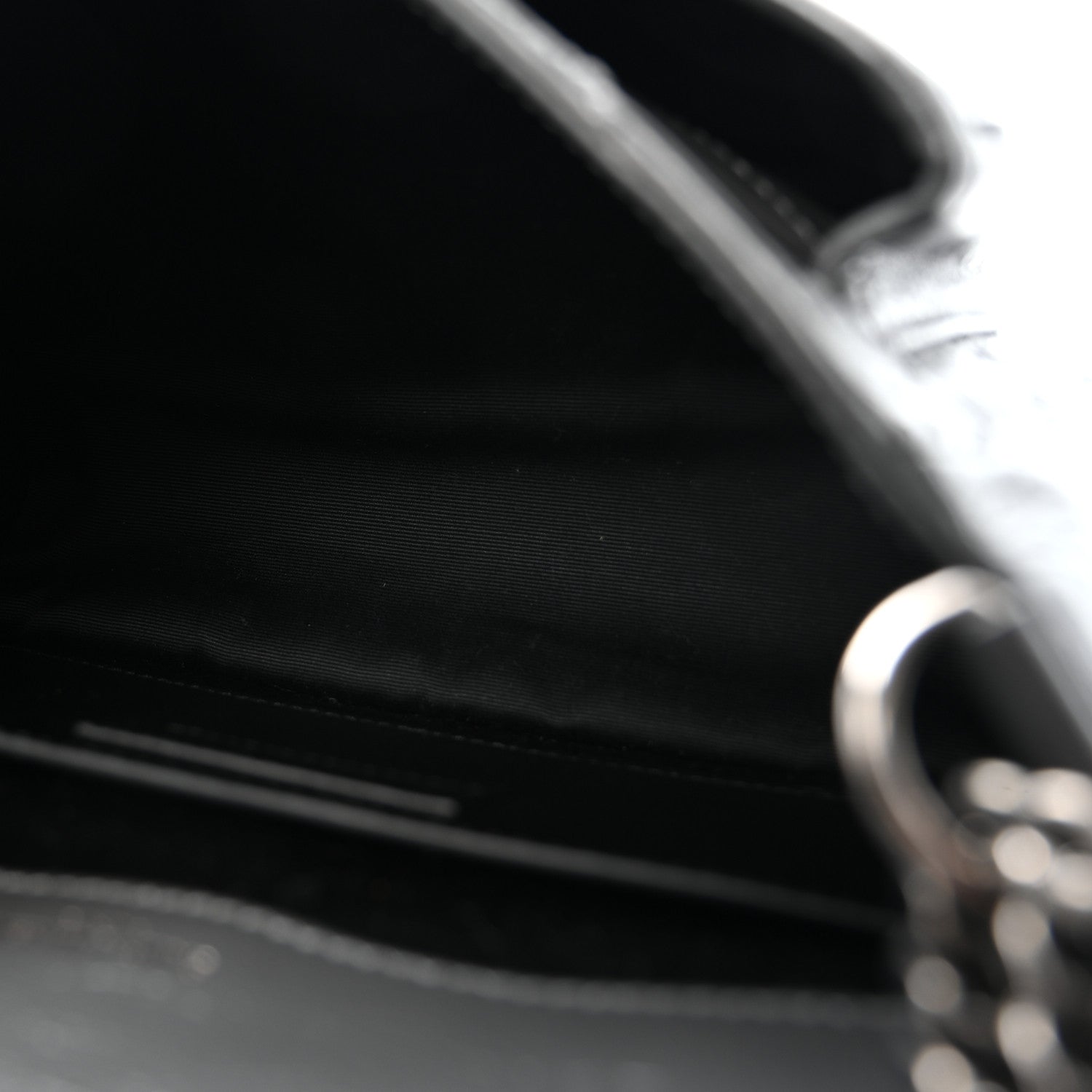 Saint Laurent Crinkled Calfskin Matelasse Monogram Baby Niki Chain Satchel Storm 5 of 9