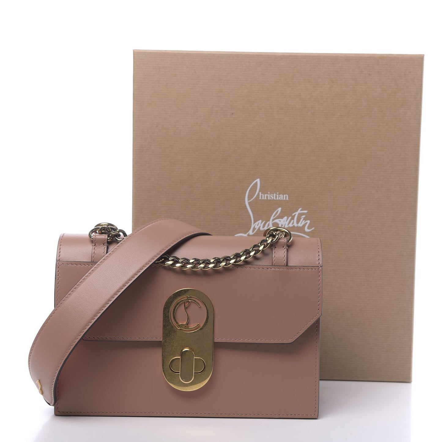 Calfskin Small Elisa Shoulder Bag Nude