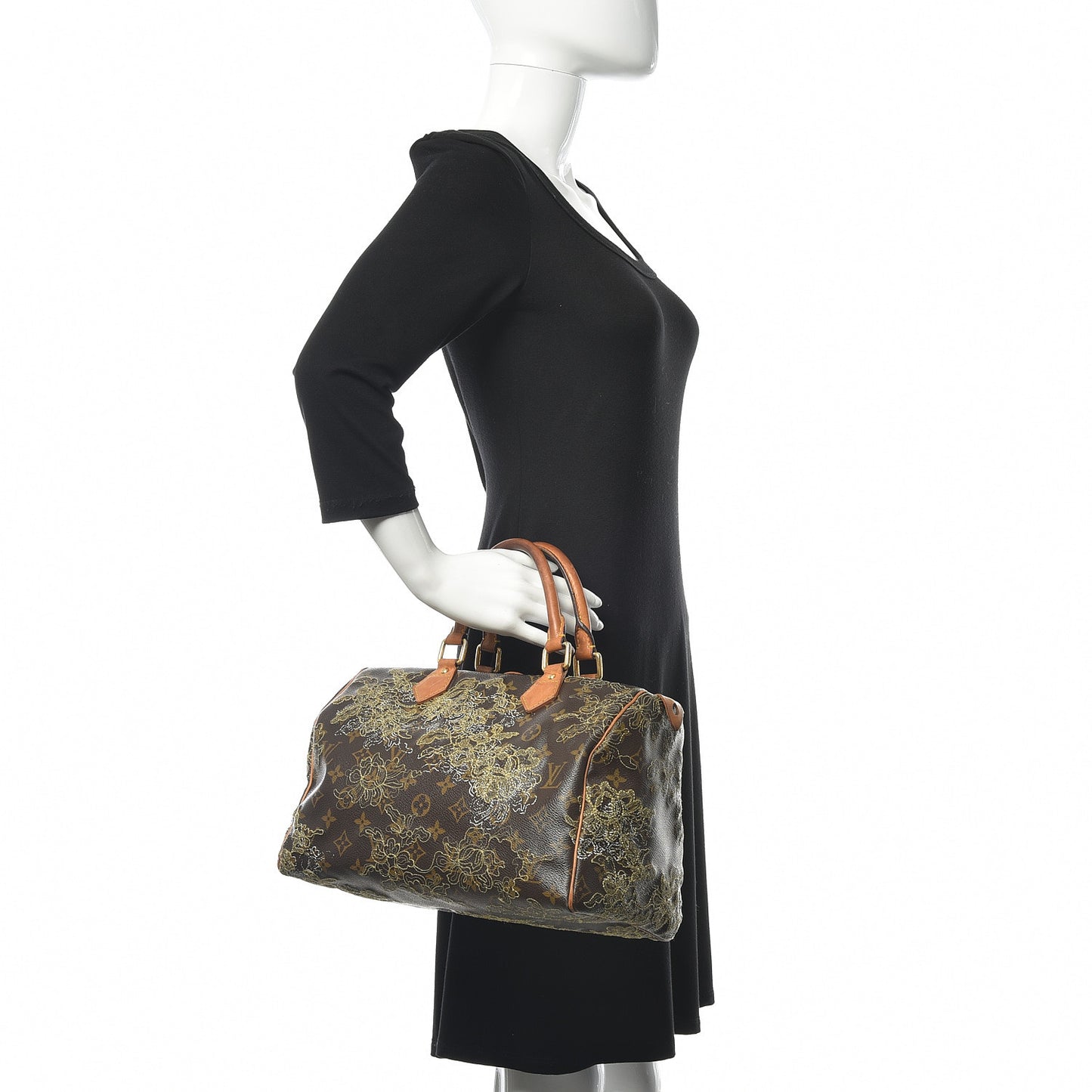 Monogram Dentelle Speedy 30 Gold