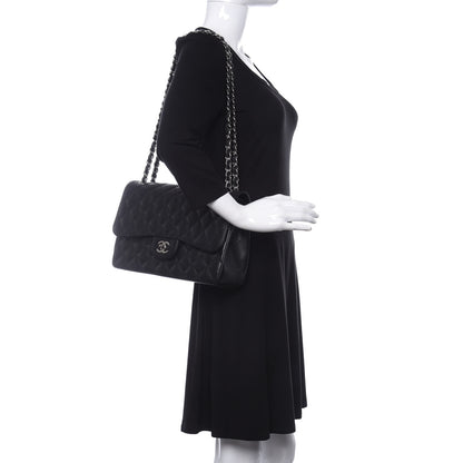 Chanel Caviar Quilted Jumbo Double Flap Black 2 of 9