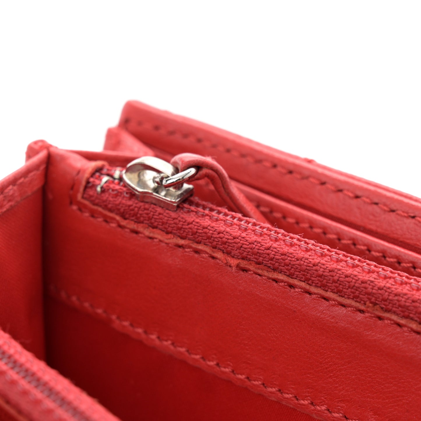 Lambskin Quilted Chain Clutch Flap Red