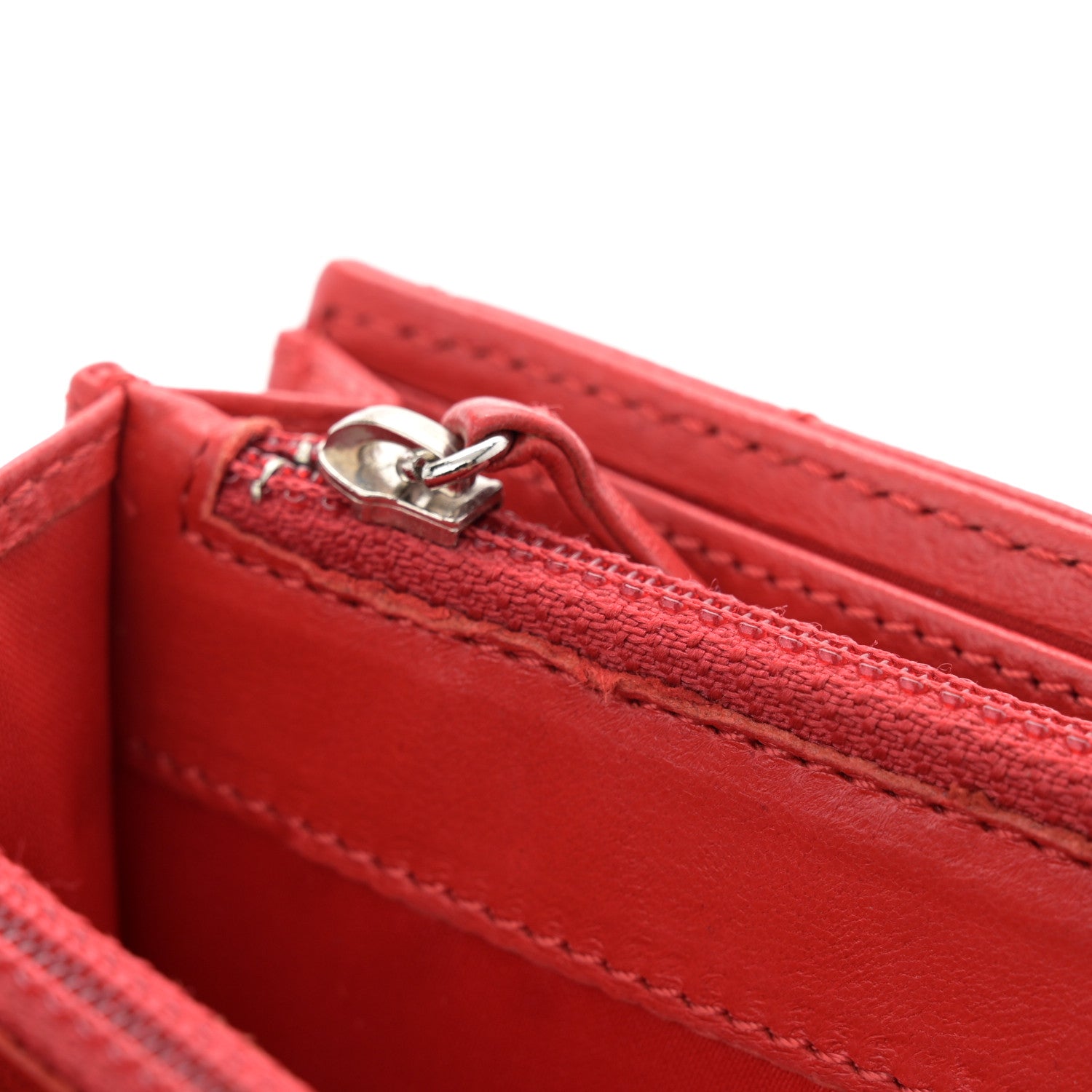 Chanel Lambskin Quilted Chain Clutch Flap Red 12 of 14