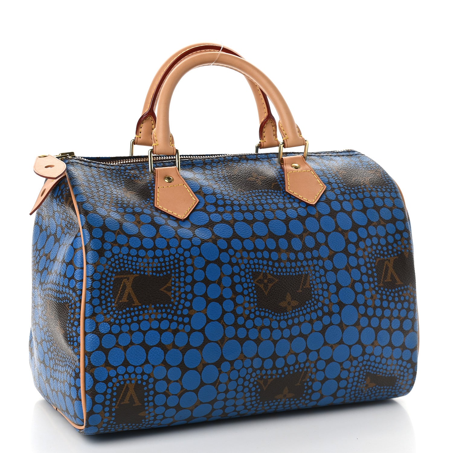 Louis Vuitton Monogram Kusama Town Speedy 30 Blue 3 of 10