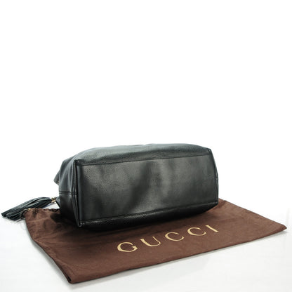 Gucci Pebbled Calfskin Medium Soho Chain Shoulder Bag Black 4 of 7