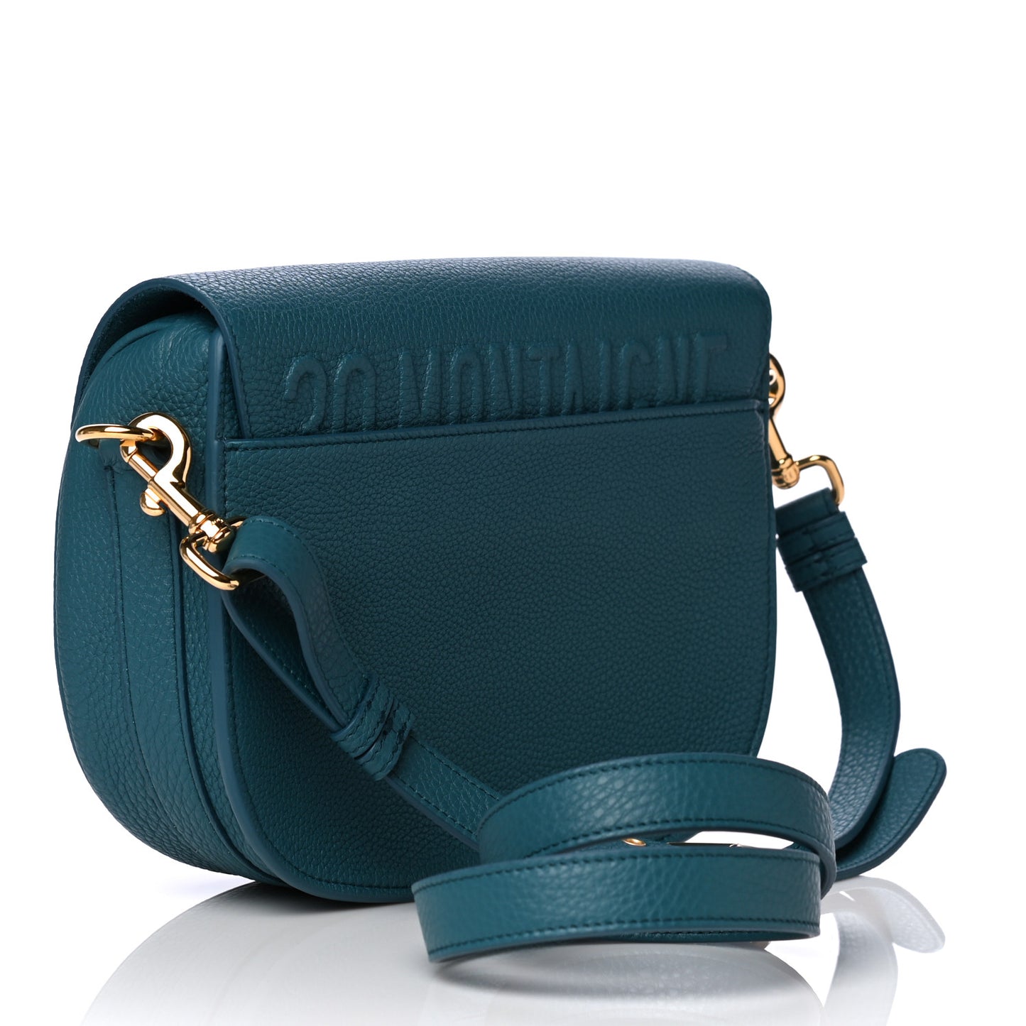 Grained Calfskin Medium Bobby Flap Steel Blue