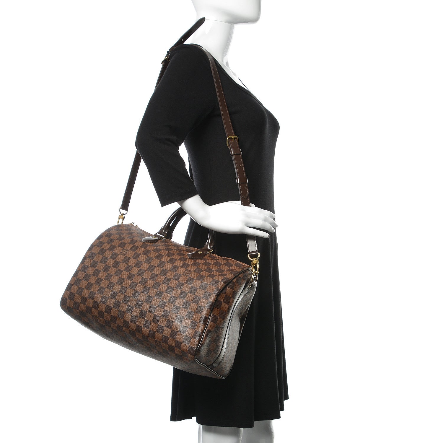 Louis Vuitton Damier Ebene Speedy Bandouliere 35 2 of 12