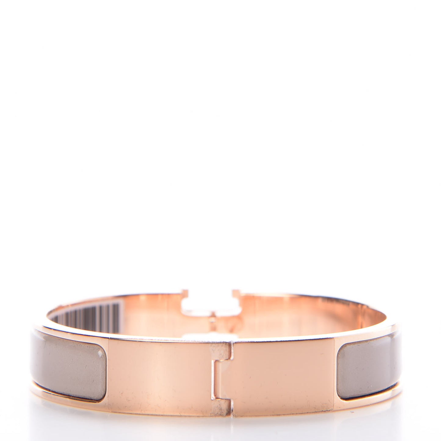Enamel Clic Clac H Narrow Bracelet PM Marron Glace