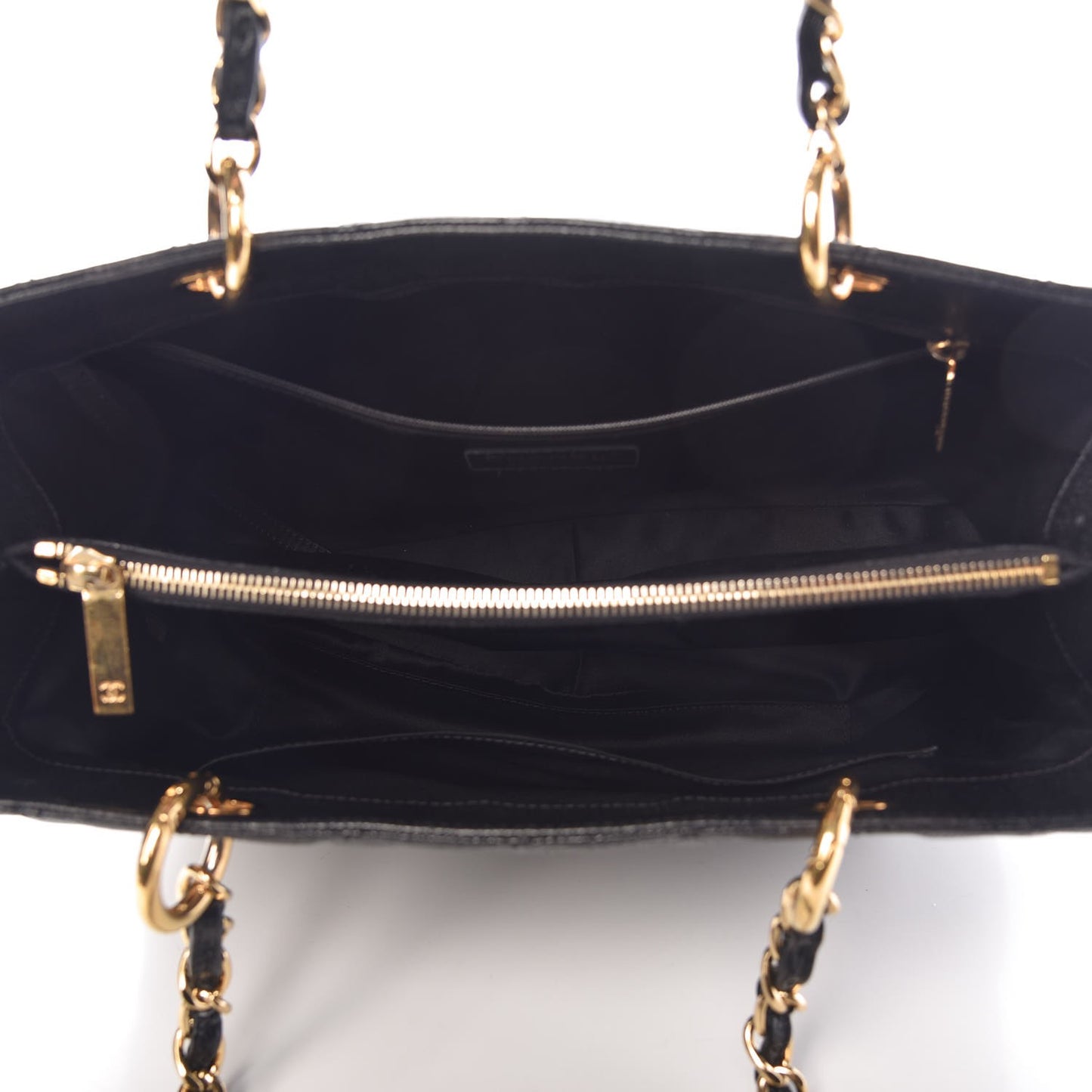 Caviar Quilted Grand Shopping Tote GST Black