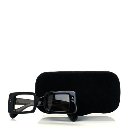 Gucci Acetate Rectangle Sunglasses GG0873S Black Yellow 8 of 8