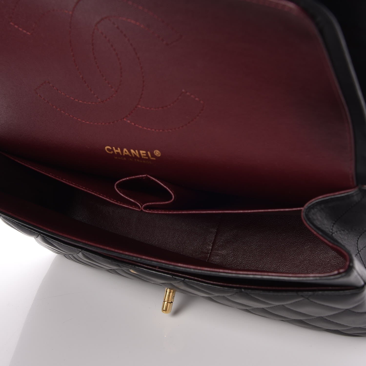 Chanel Lambskin Quilted Jumbo Double Flap Black 5 of 7