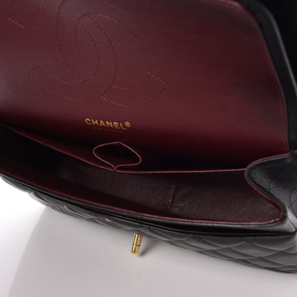Chanel Lambskin Quilted Jumbo Double Flap Black 5 of 7