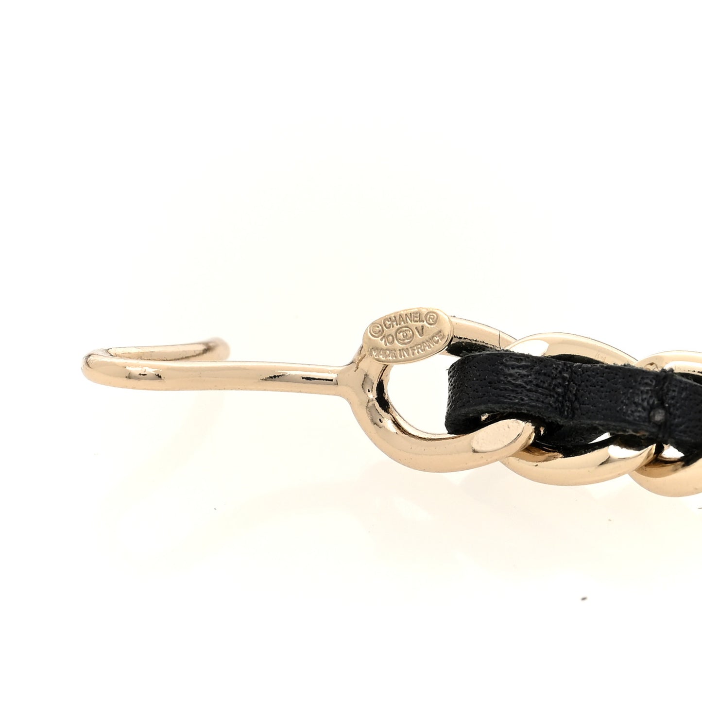 Lambskin Metal CC Chain Logo Belt Gold