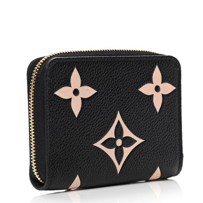 Louis Vuitton Empreinte Monogram Giant Zippy Coin Purse Black Beige 2 of 4
