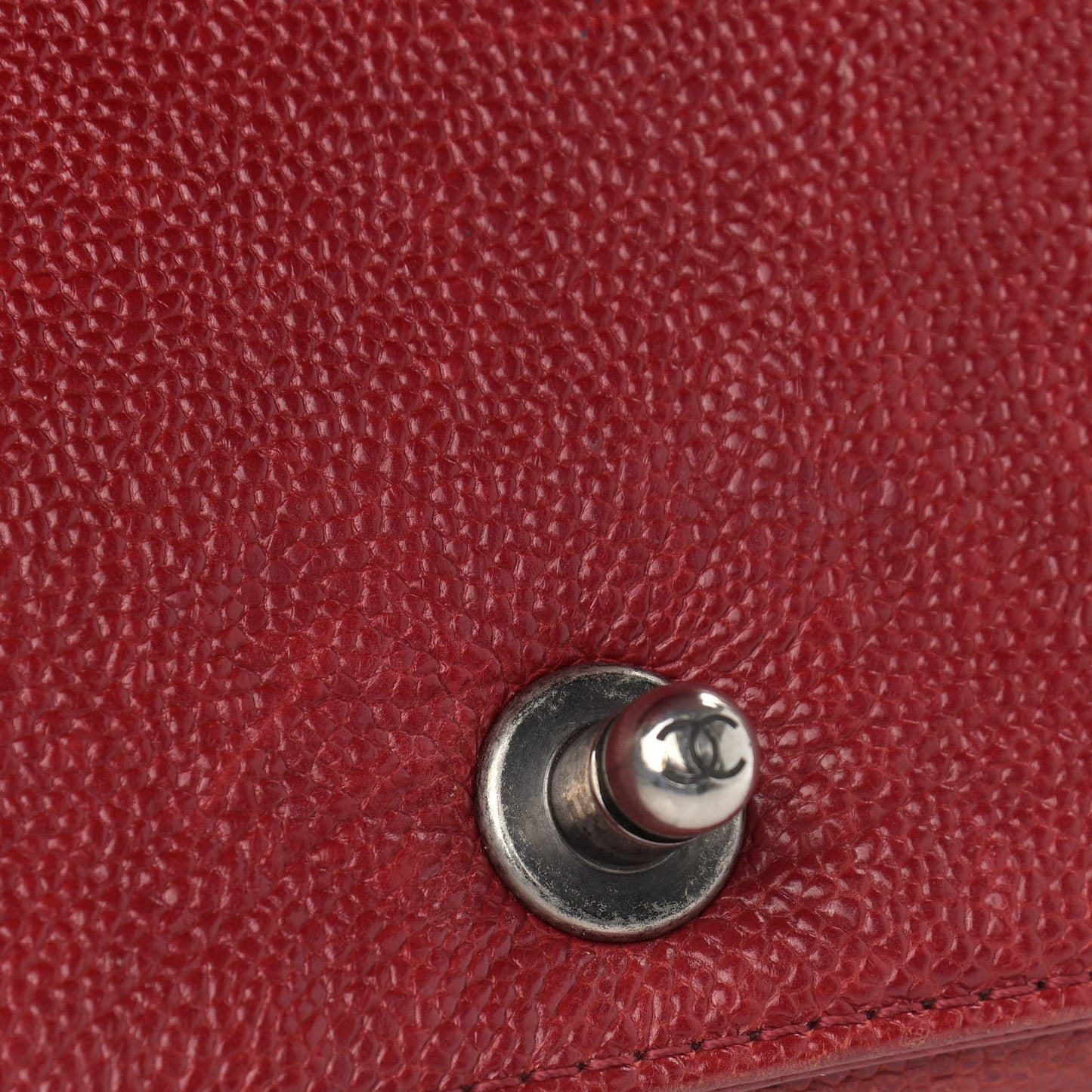 Caviar Quilted Large Boy Flap Dark Red