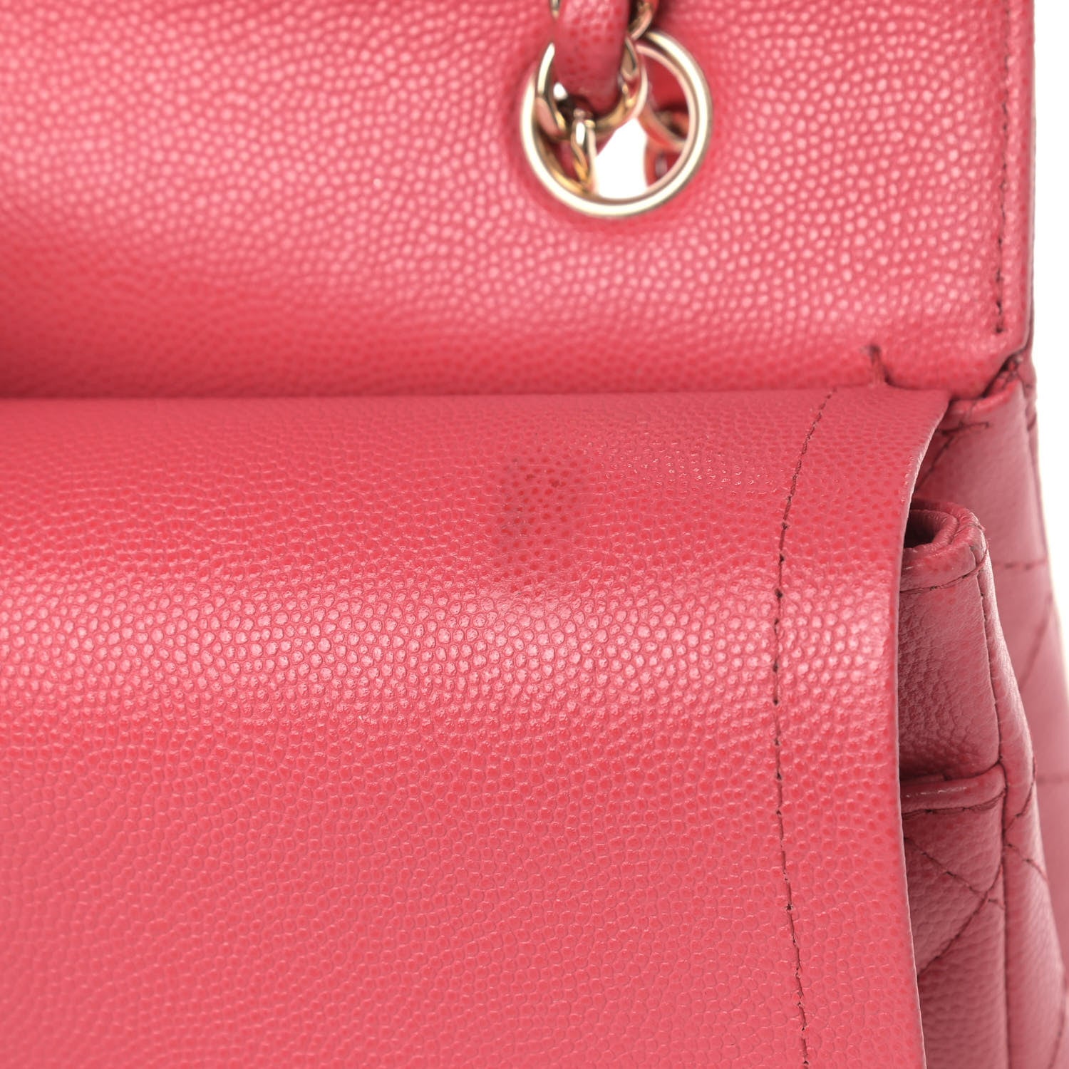 Chanel Caviar Quilted Medium Double Flap Pink 14 of 14