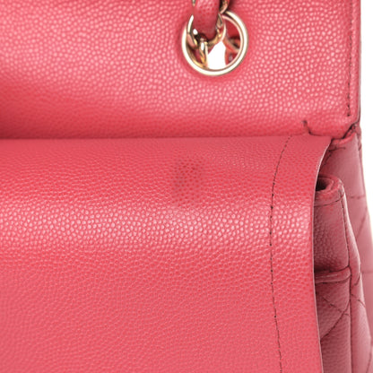 Chanel Caviar Quilted Medium Double Flap Pink 14 of 14