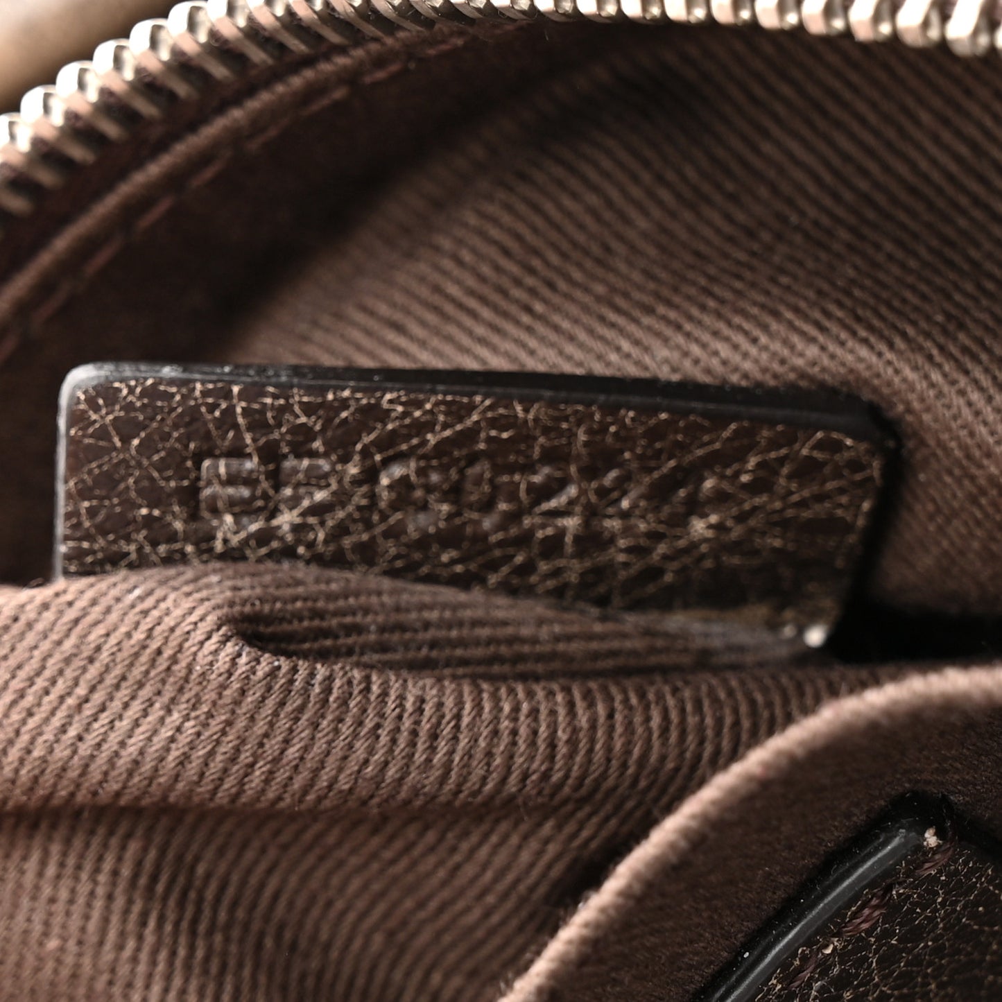 Lambskin Crackled Vintage Calfskin Small Voyou Crossbody Bag Brown
