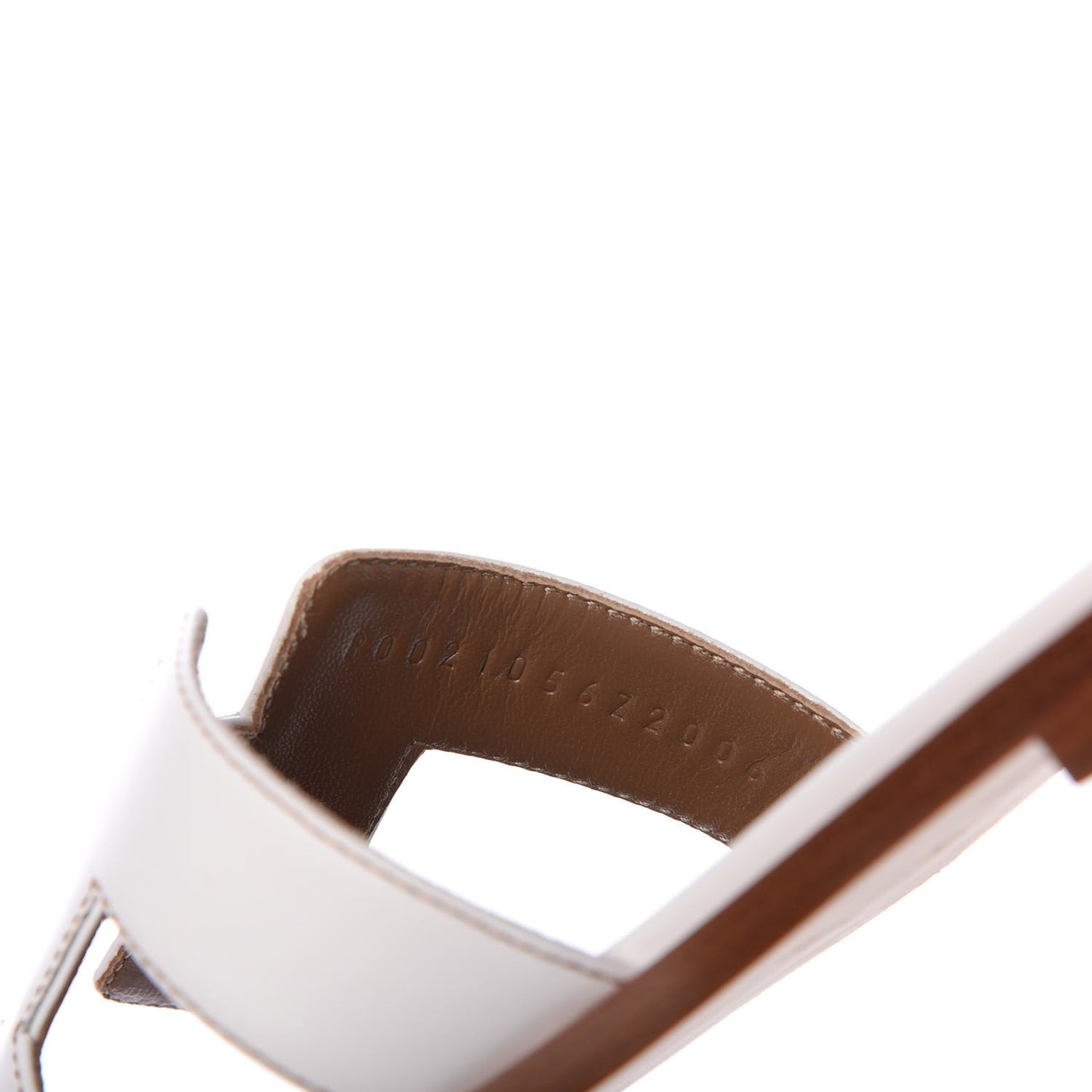 Box Calfskin Oran Sandals 36.5 White