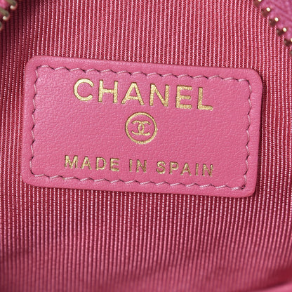 Chanel Iridescent Caviar Quilted Zip Around Classic Coin Purse Pink 6 of 8