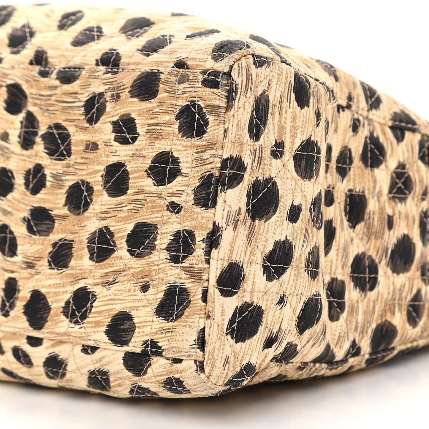 Canvas Leopard Print Medium Lady Dior