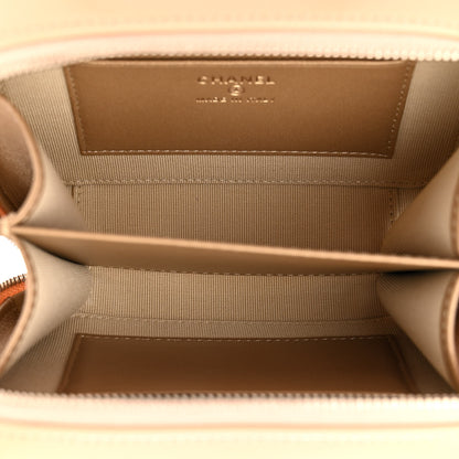 Chanel Lambskin Quilted CC Pearl Crush Camera Case Beige 5 of 10