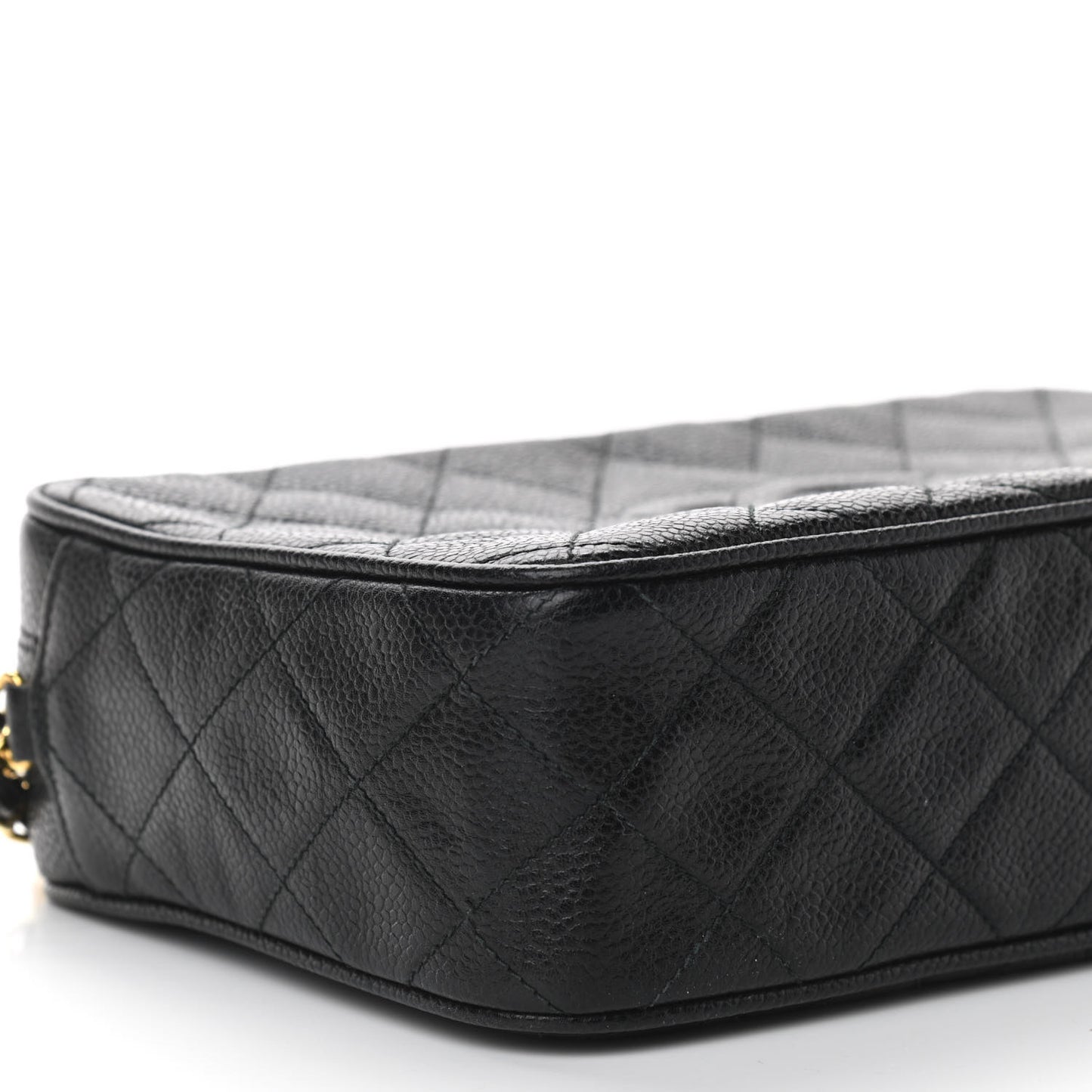 Caviar Quilted CC Camera Case Black