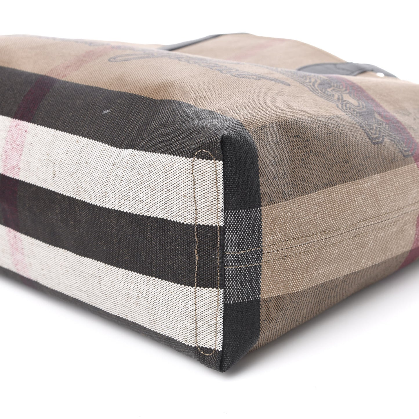 Coated Canvas Mega Check Medium Doodle Tote Black