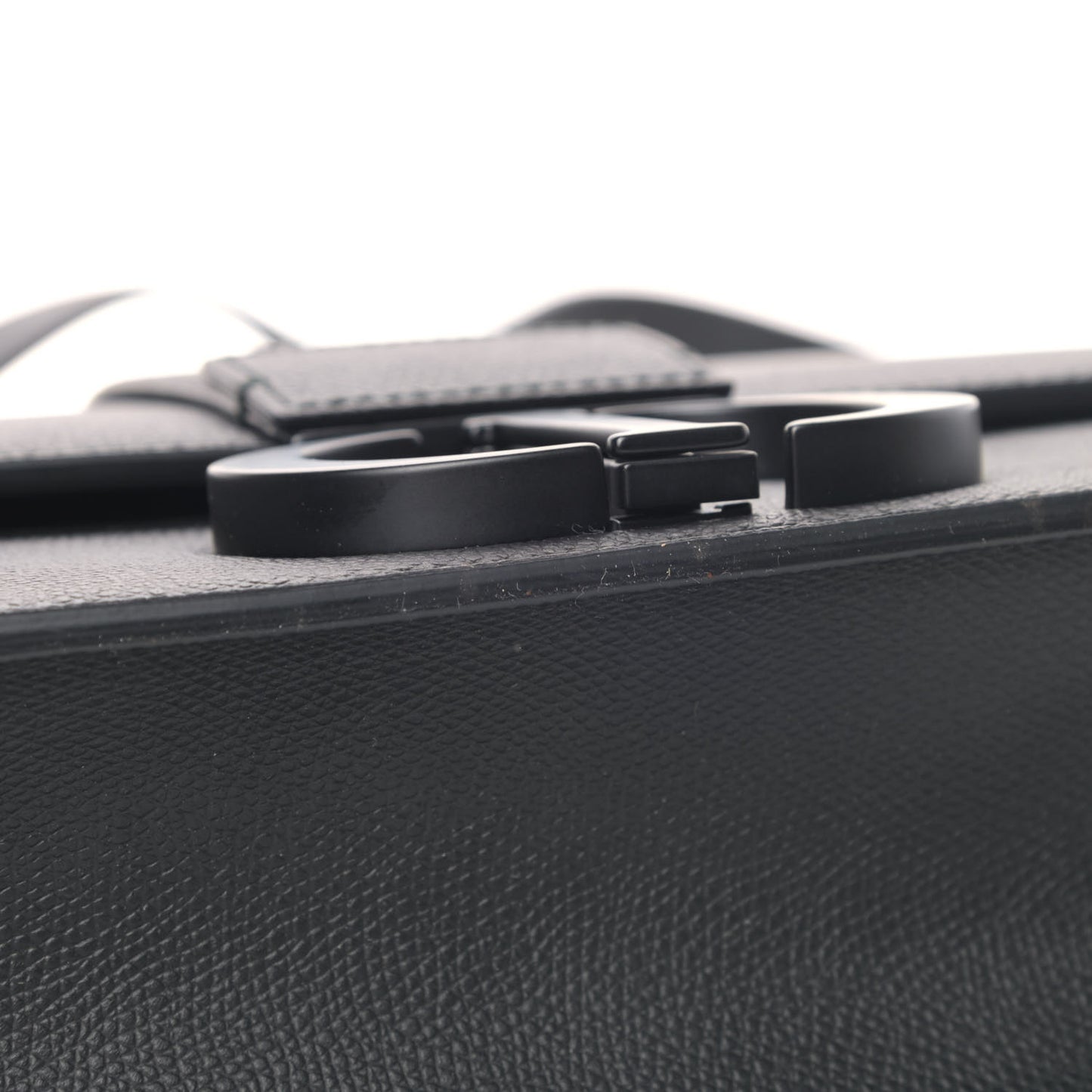 Ultra Matte Grained Calfskin 30 Montaigne Flap Bag Black
