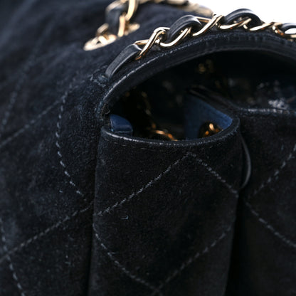 Chanel x Pharrell Williams Suede Lambskin XXL Flap Bag Black 14 of 18