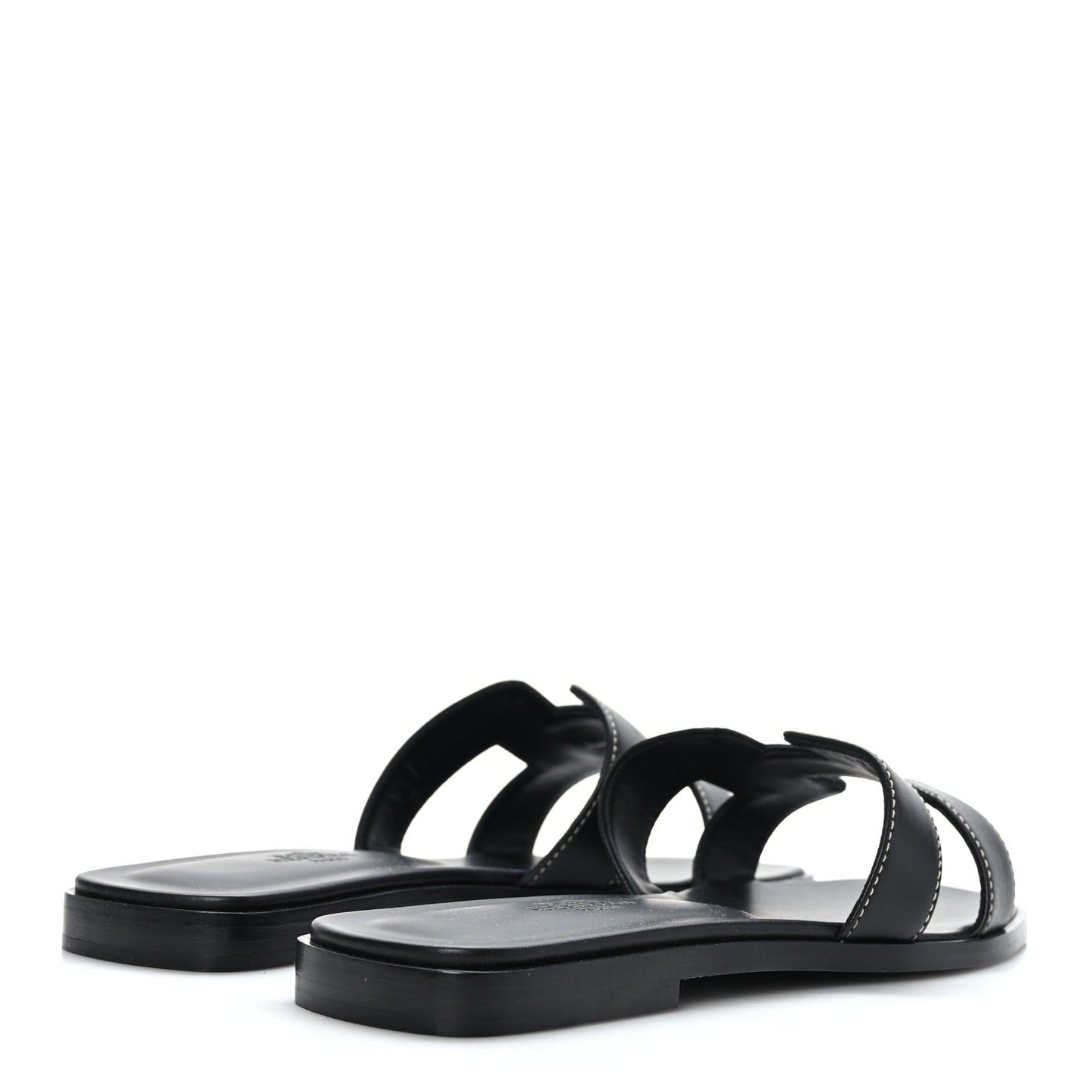 Box Calfskin Oran Sandals 36 Black