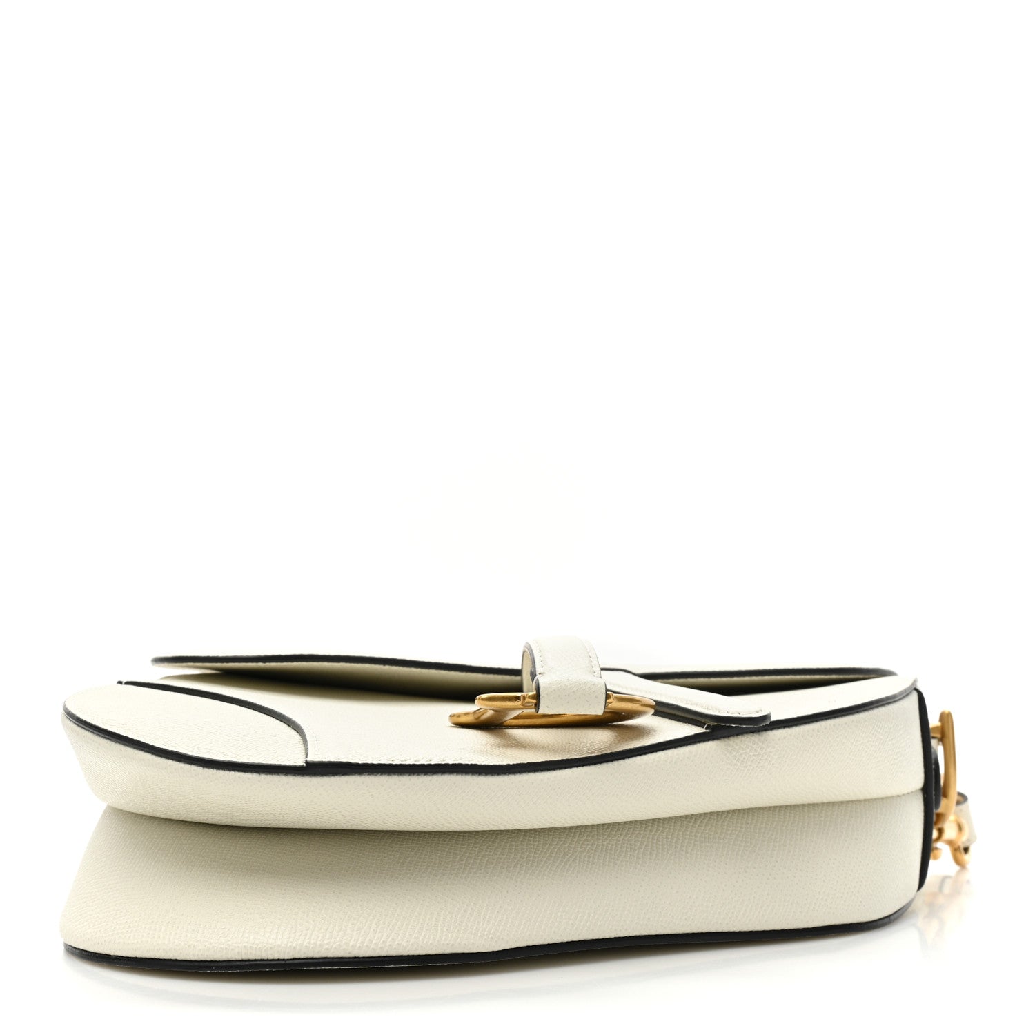 Christian Dior Grained Calfskin Saddle Bag Latte 4 of 12
