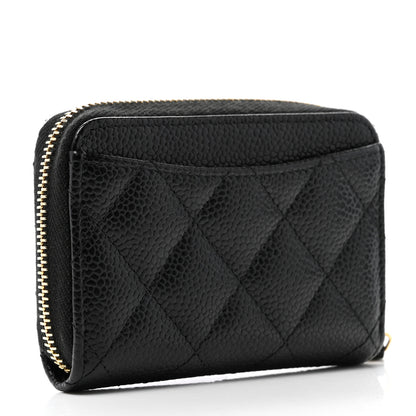 Chanel Caviar Quilted Classic Zipped Coin Purse Black 3 of 8