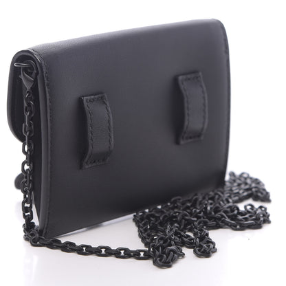 Christian Dior Ultra Matte Calfskin Nano Saddle Chain Pouch Black 3 of 11